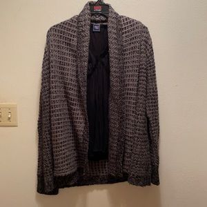 Black and gray sweater